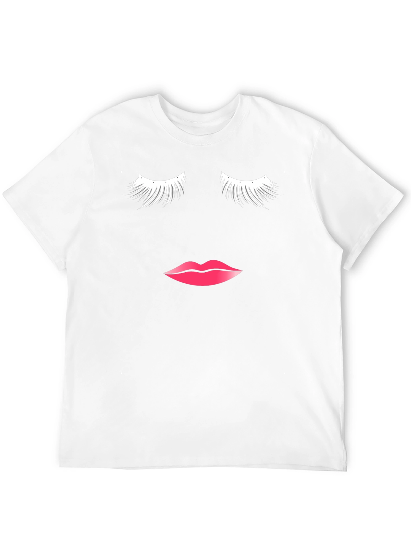 Black Eyelashes & Lips Graphic Tee - Stylish & Fun view 12