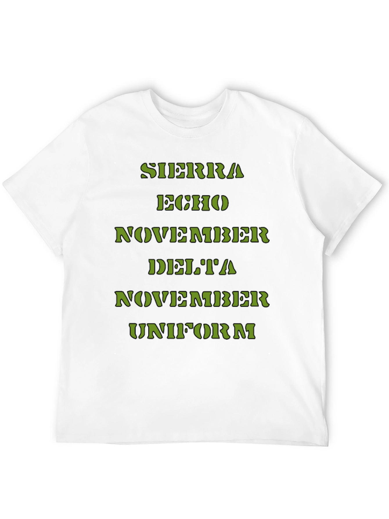 Black SEND Military Alphabet Black T-Shirt view 12