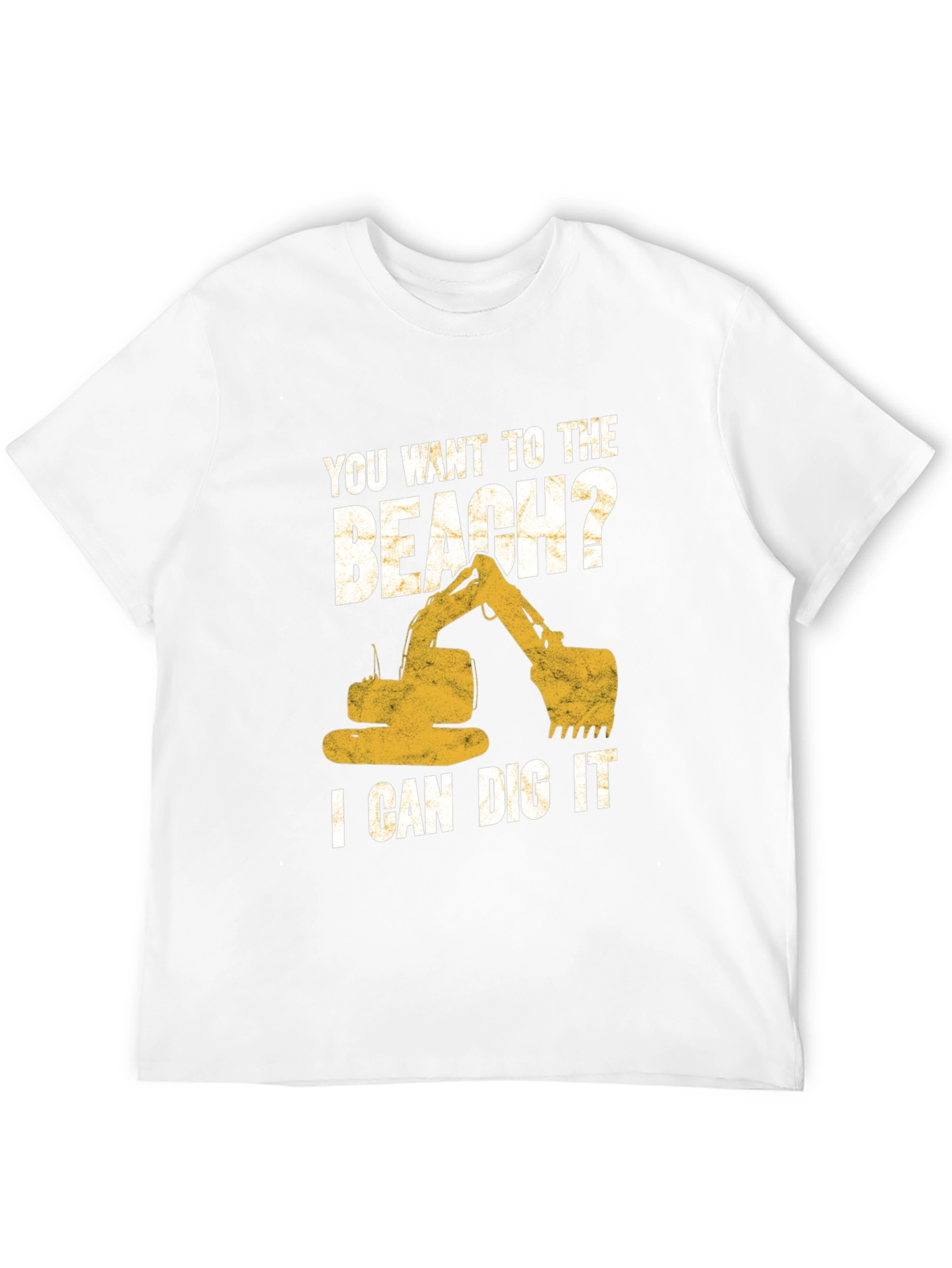 Black Beach Digger T-Shirt: I Can Dig It Excavator Tee view 12