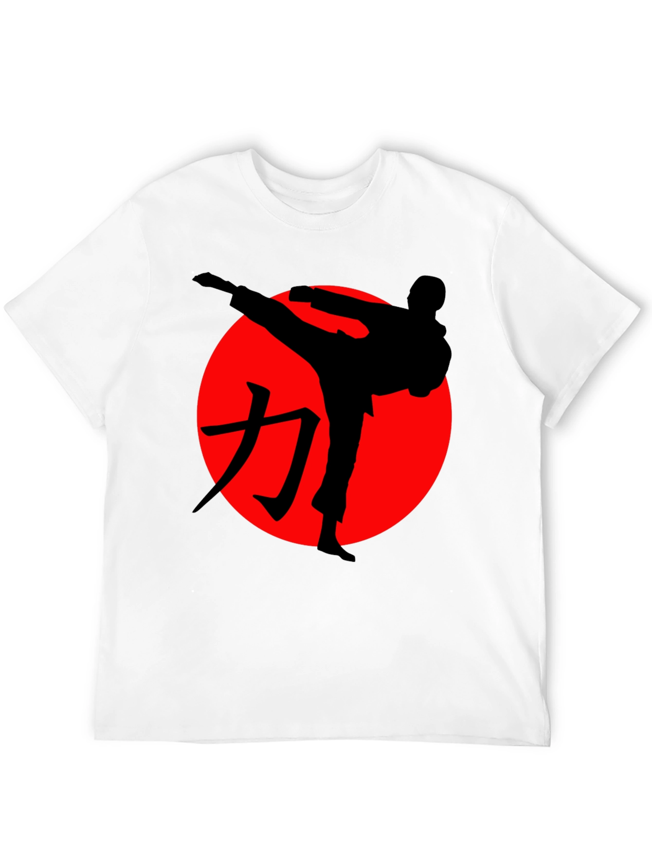 Black Karate Silhouette Graphic Tee - Martial Arts Style view 12