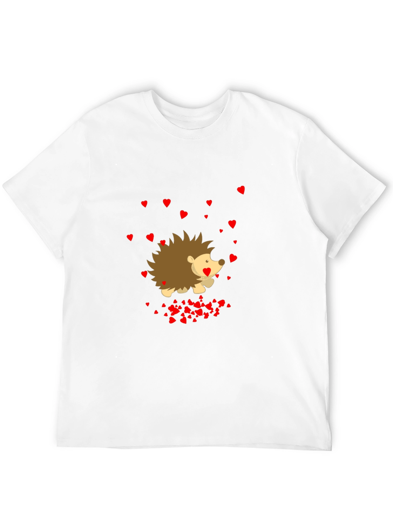 Black Heart Hedgehog Black T-Shirt view 12