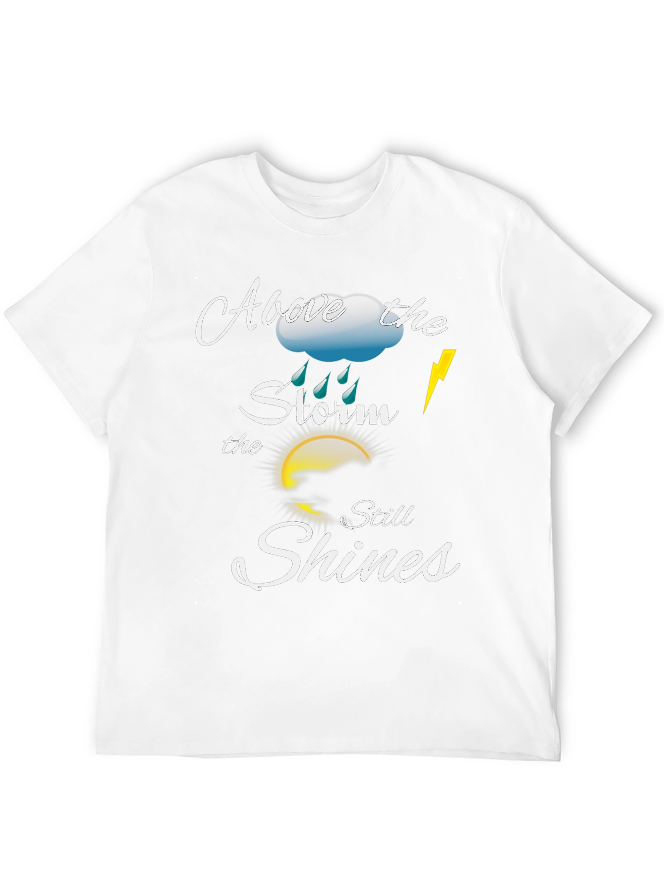 Black Above the Storm Motivational T-Shirt view 12