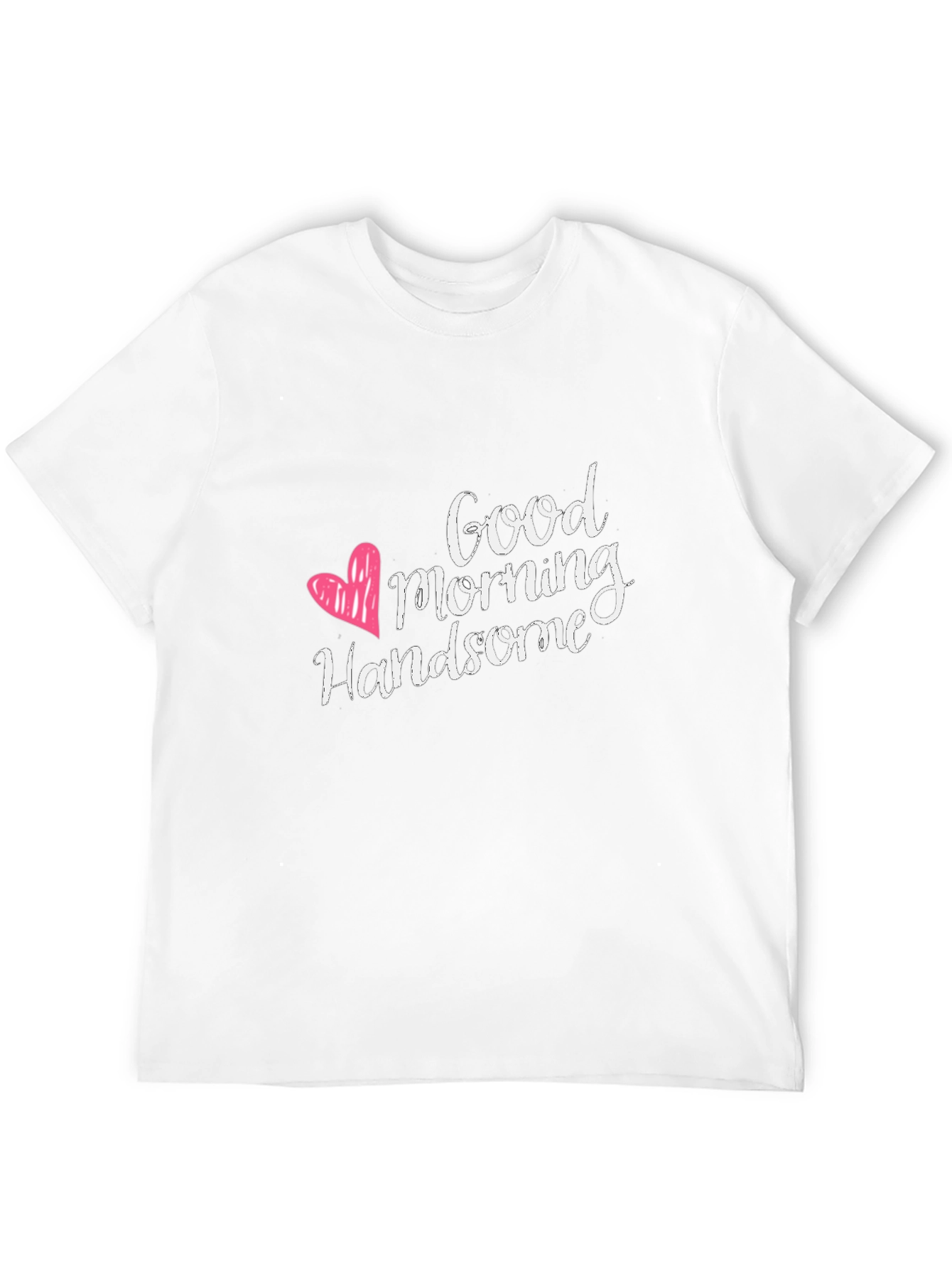 Black Good Morning Handsome Black Graphic Tee view 12
