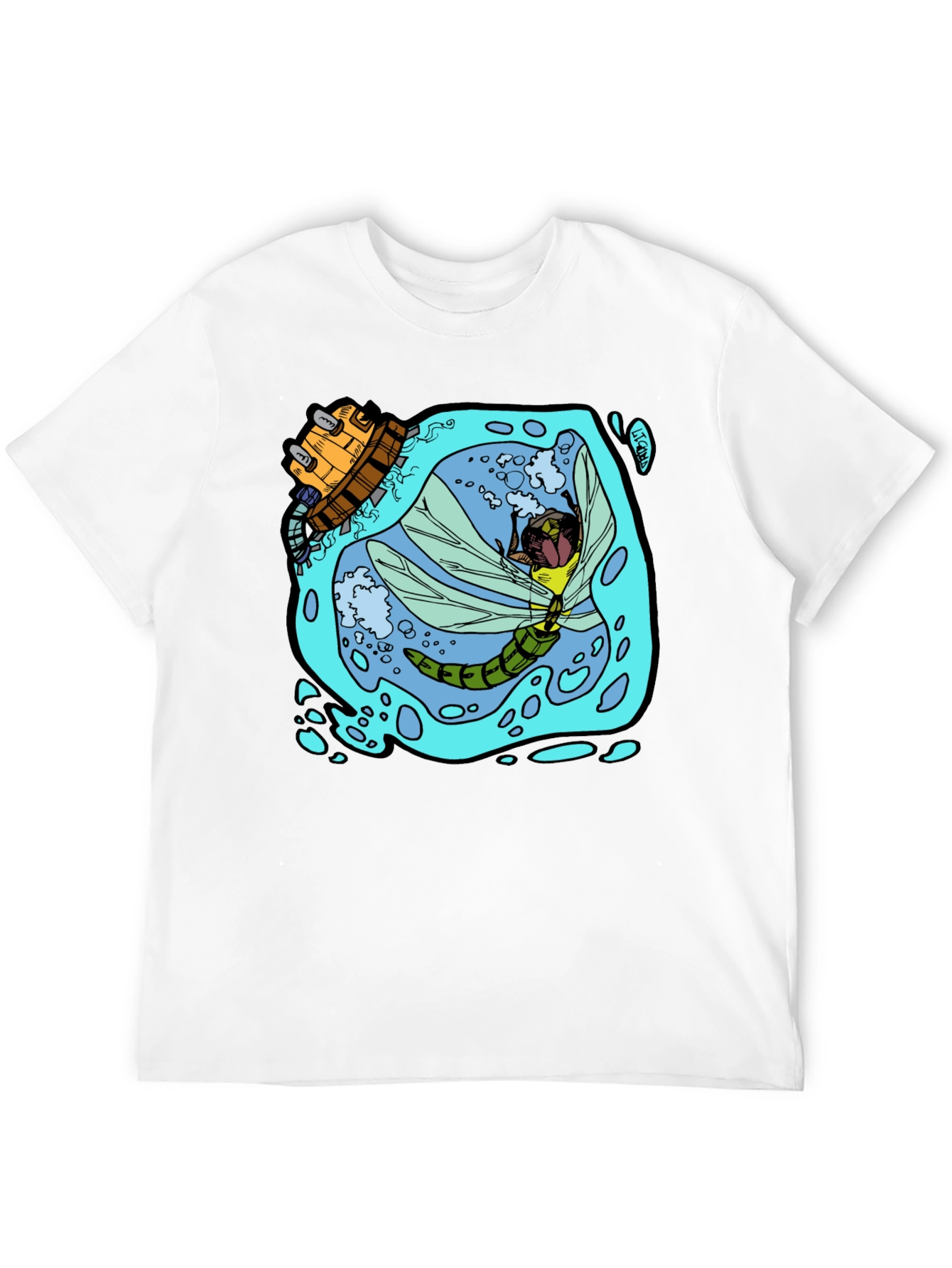 Black Dragonfly & Submarine Graphic Tee view 12