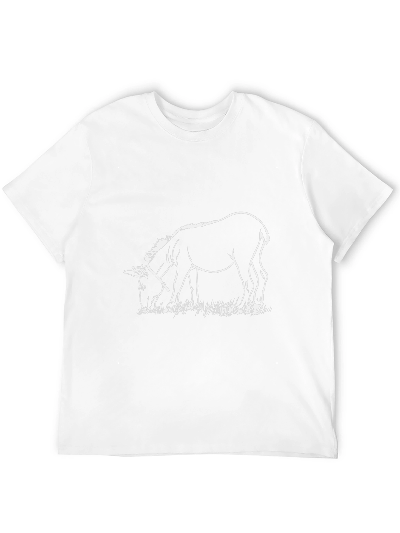 Black Donkey Outline Graphic Print Black Tee view 12