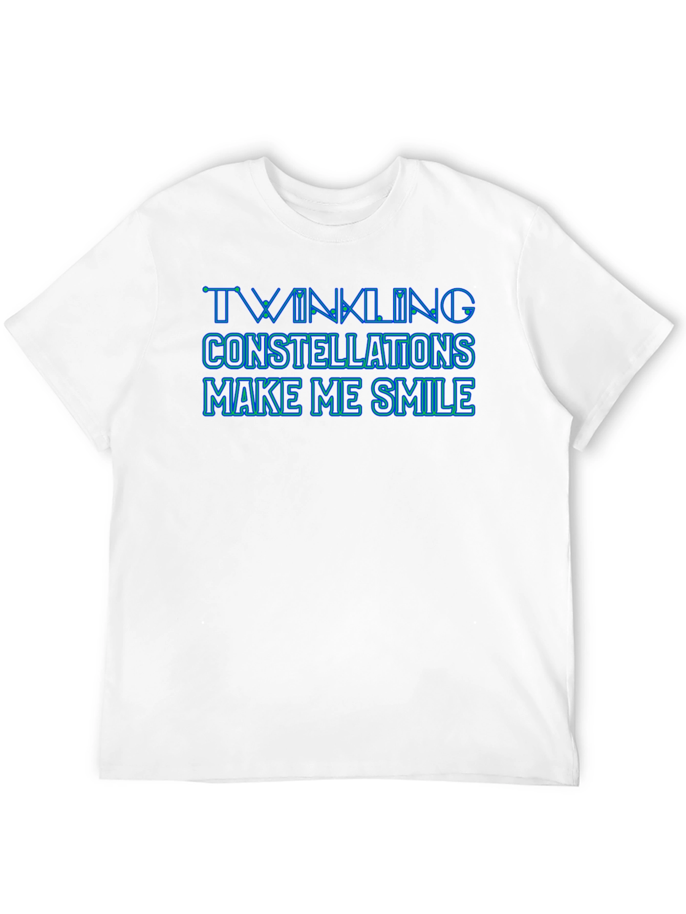 Black Twinkling Constellations Graphic Tee - Soft Black Cotton view 12
