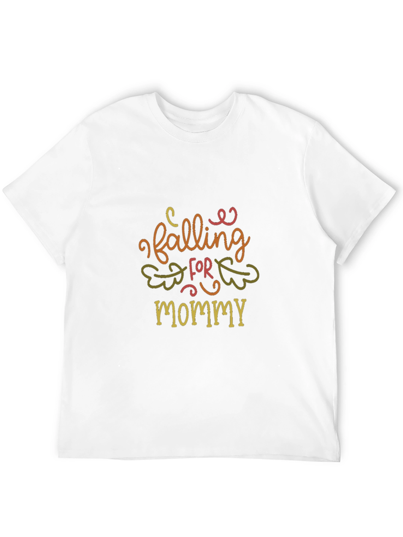 Black Falling For Mommy T-Shirt - Cute Autumn Design view 12