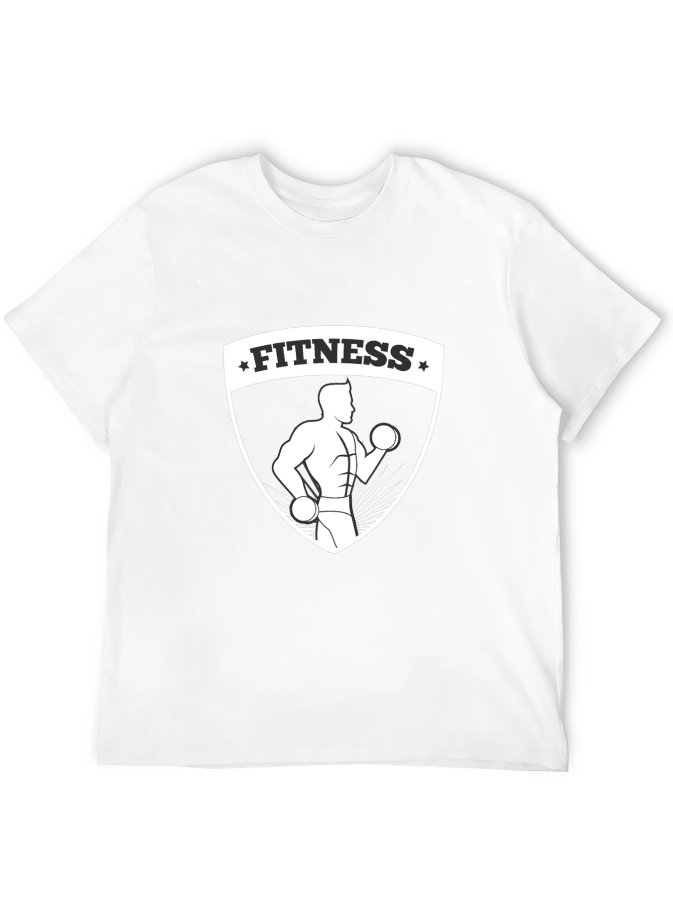 Black Fitness Graphic Black T-Shirt for Men view 12