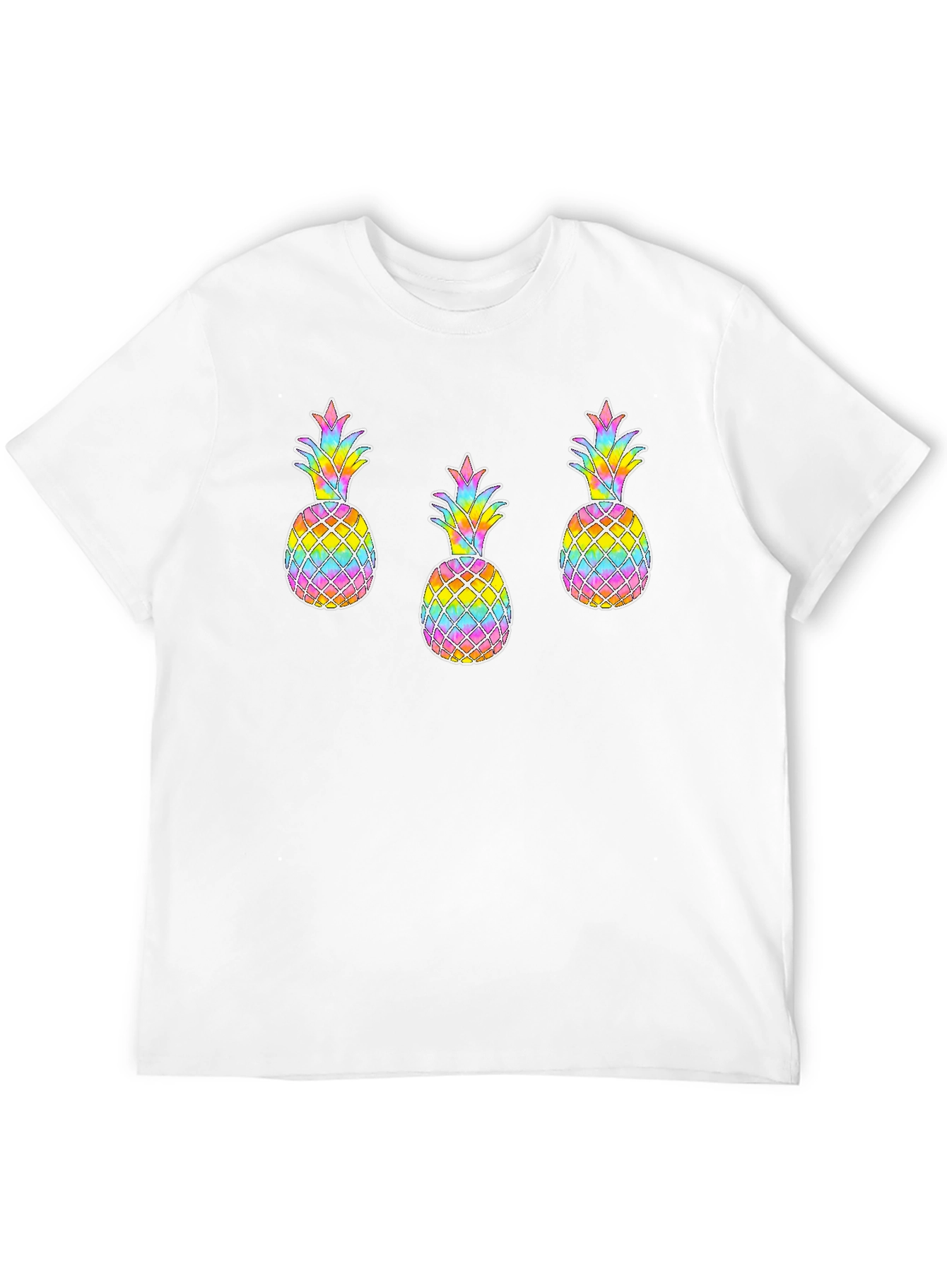 Black Rainbow Pineapple Graphic Tee view 12