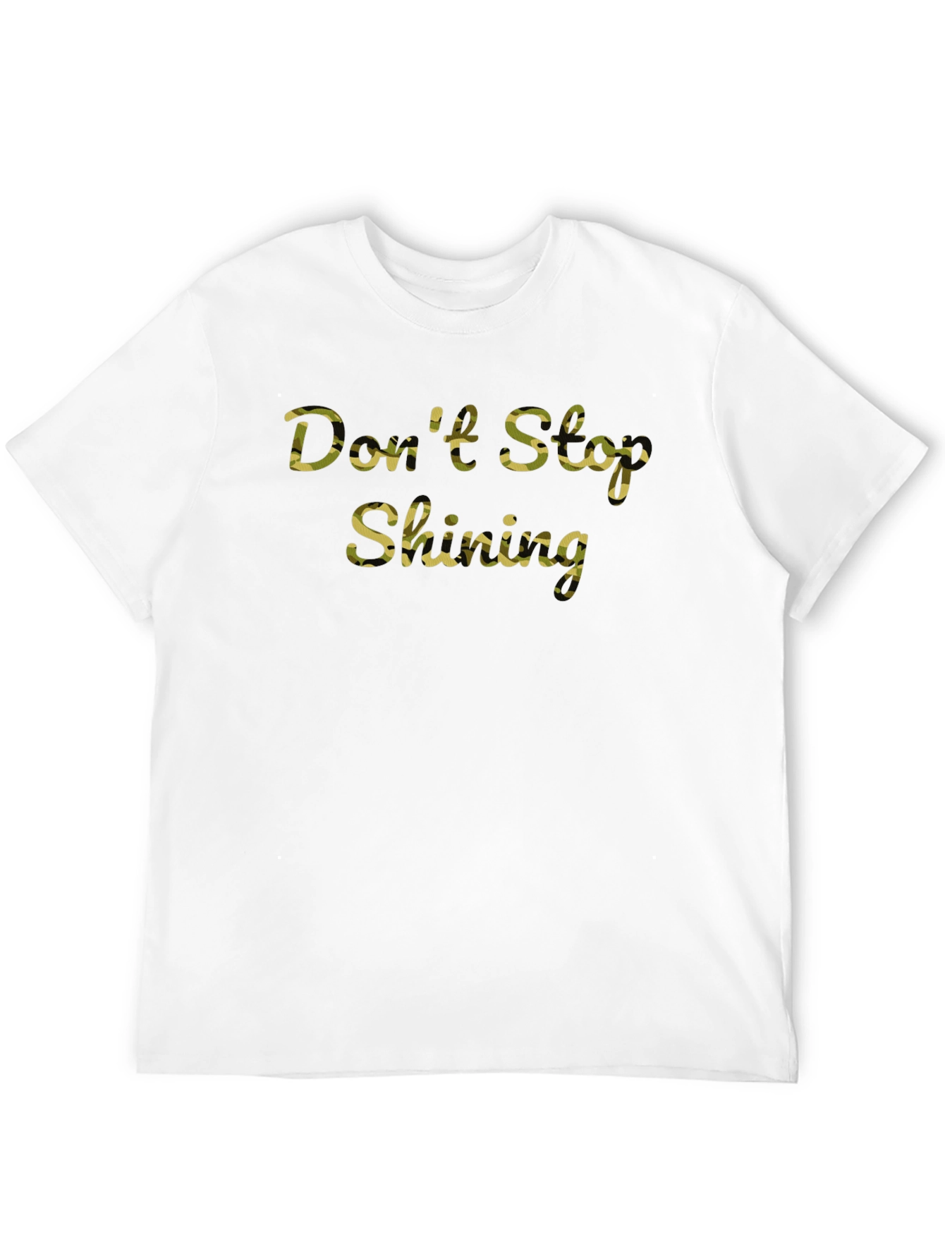 Black Don't Stop Shining Camo Print T-Shirt view 12
