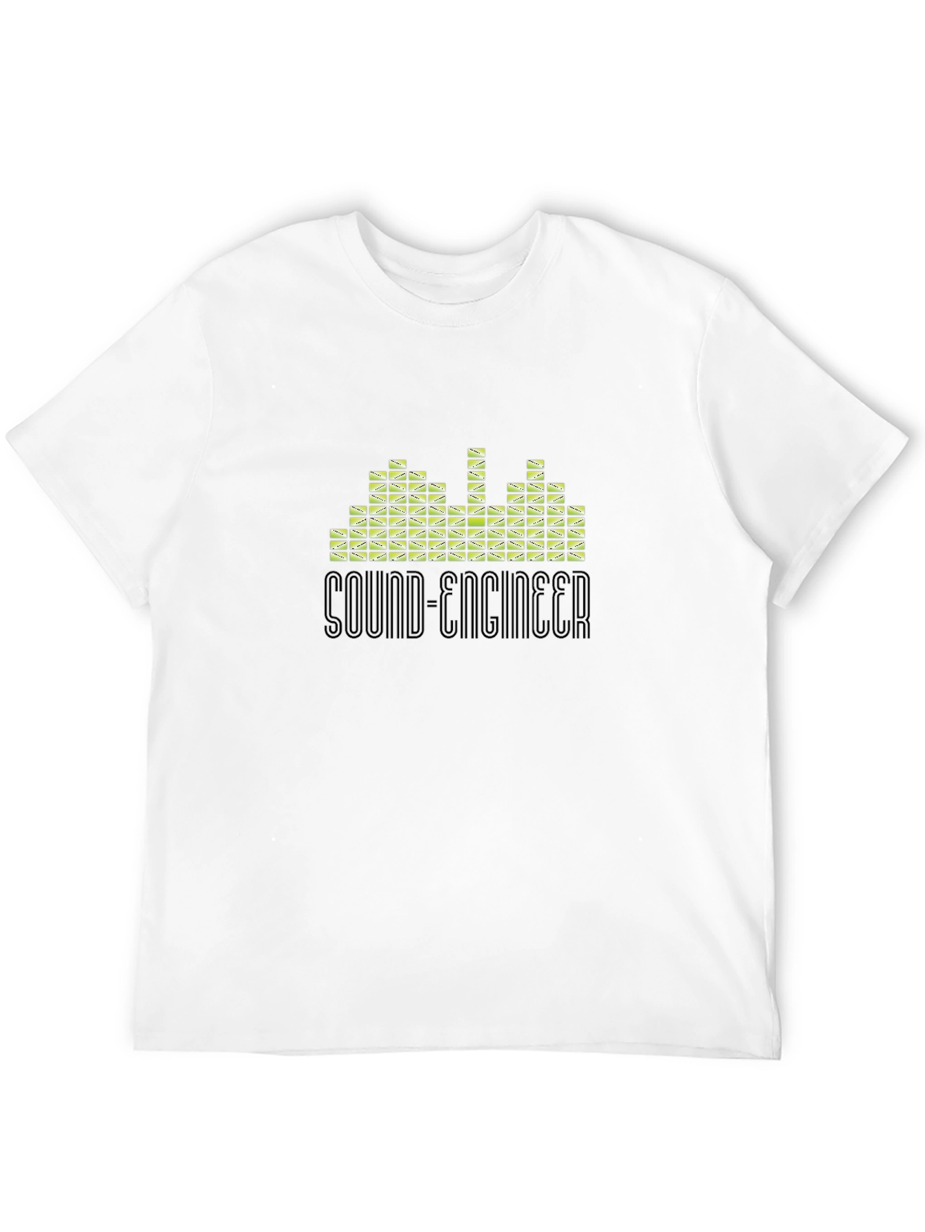 Black Sound Engineer Graphic T-Shirt - Black Crew Neck Tee view 12
