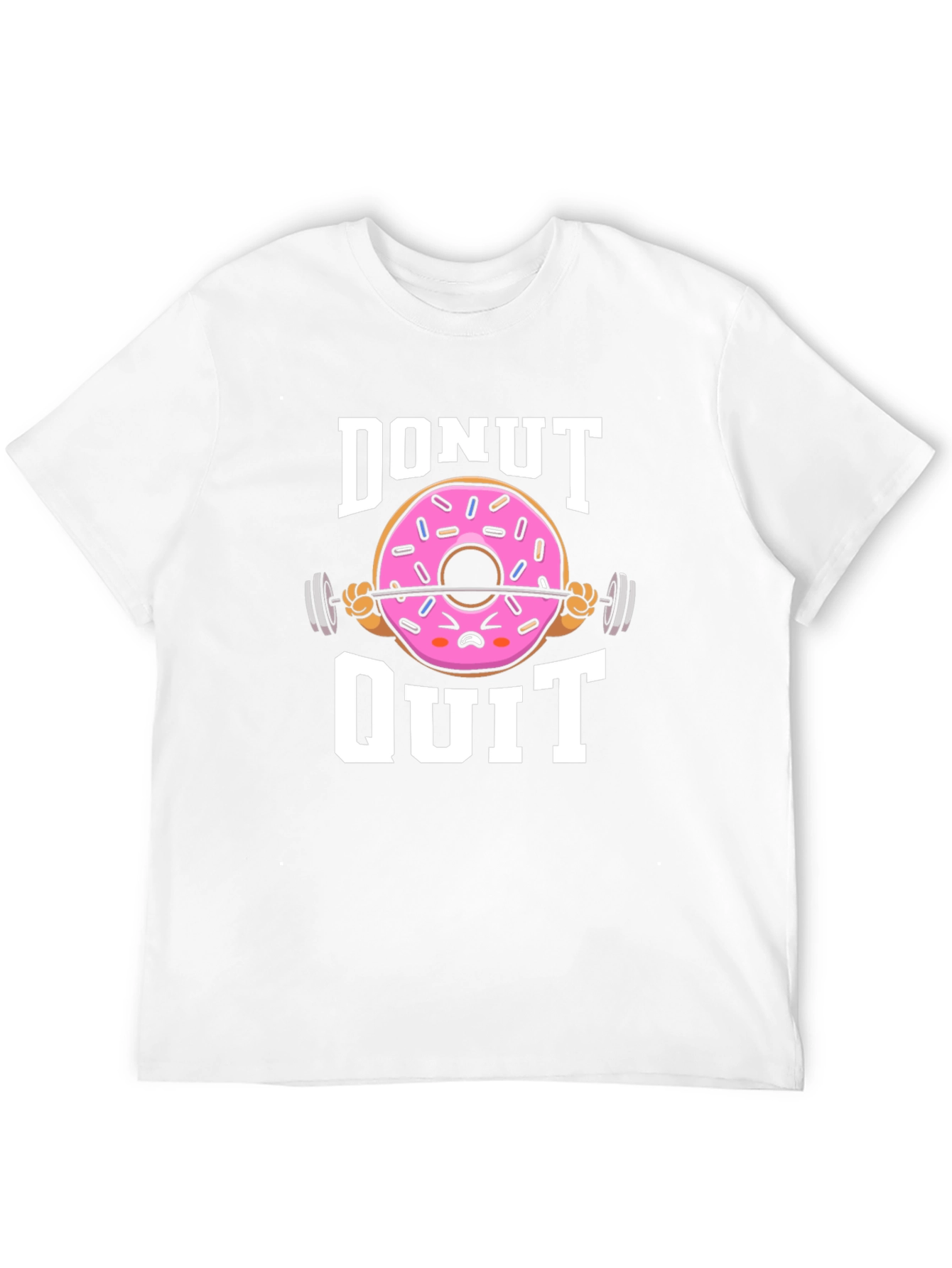Black Donut Quit Graphic T-Shirt - Funny Workout Tee view 12