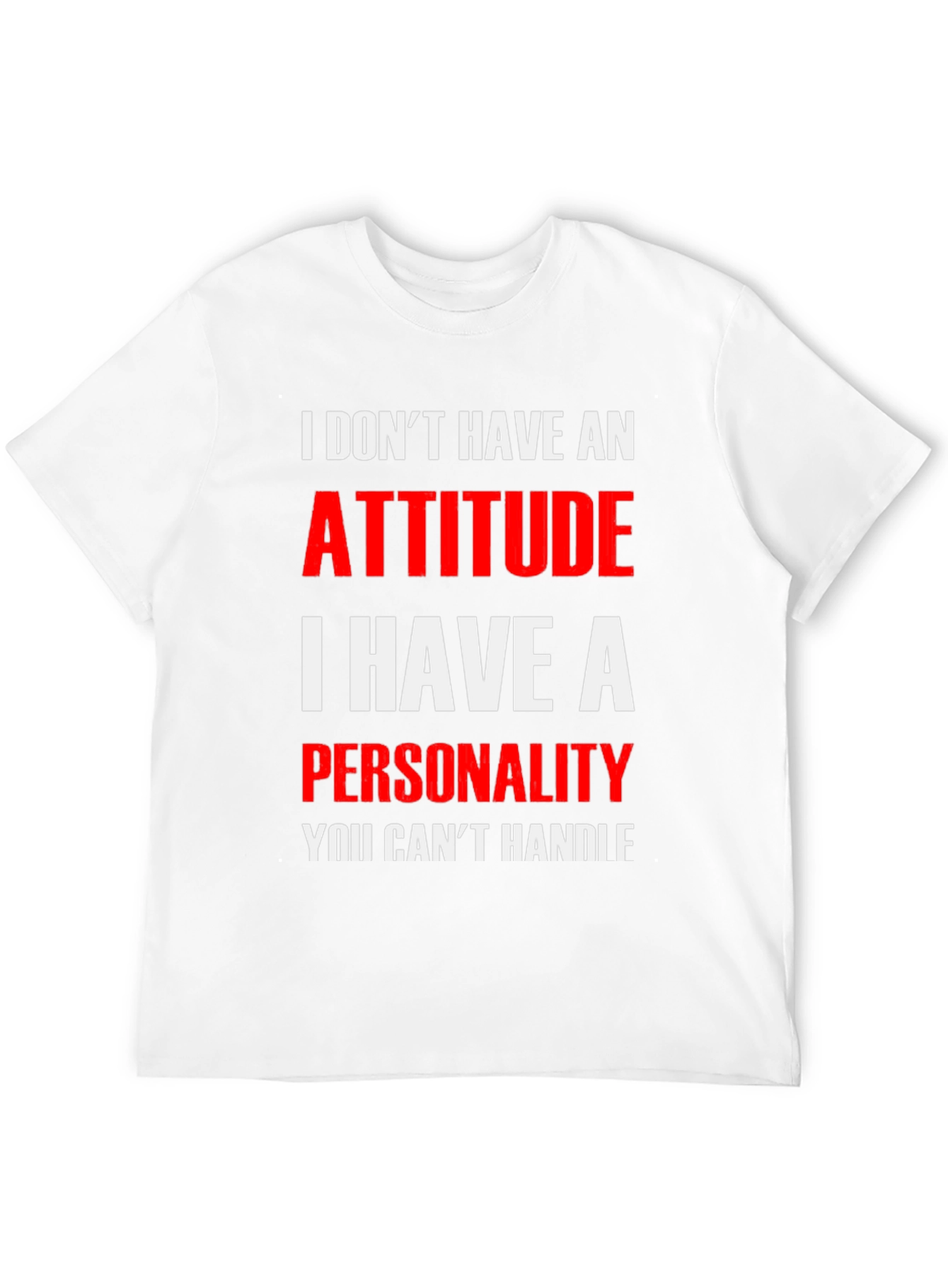 Black Attitude Personality Men's Graphic T-Shirt view 12
