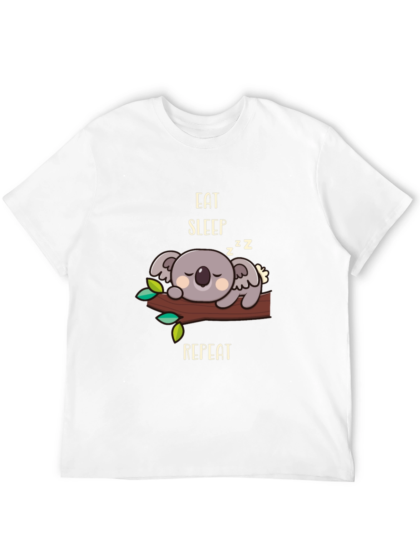 Black Eat Sleep Repeat Koala T-Shirt - Cute & Comfy view 12