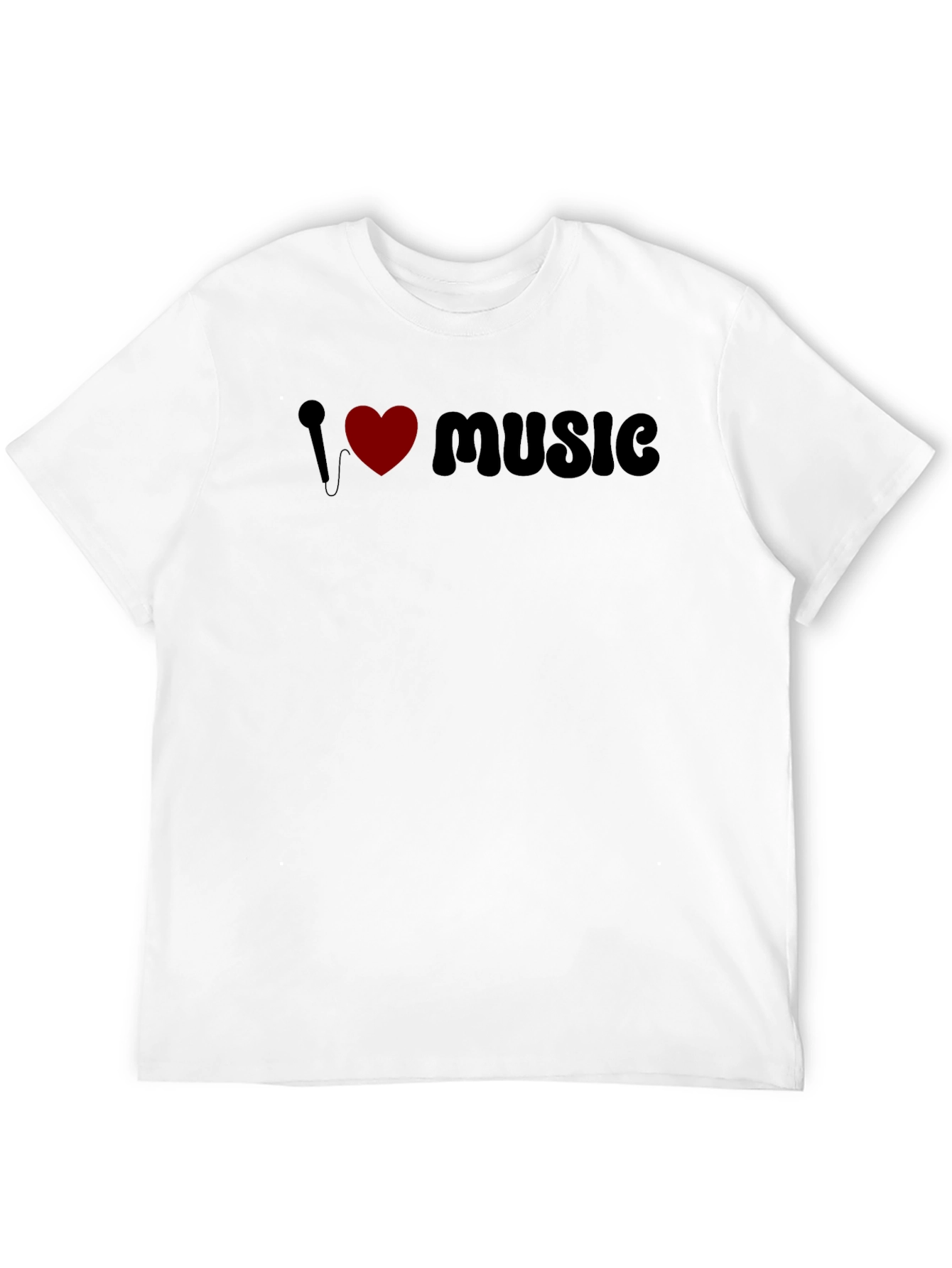Black I Love Music Graphic Tee - Black view 12