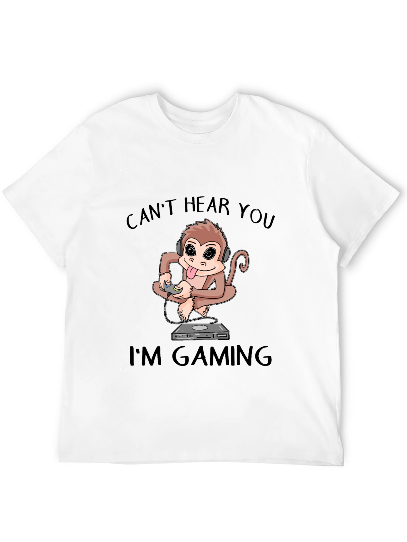 Black Can't Hear You I'm Gaming T-Shirt view 12