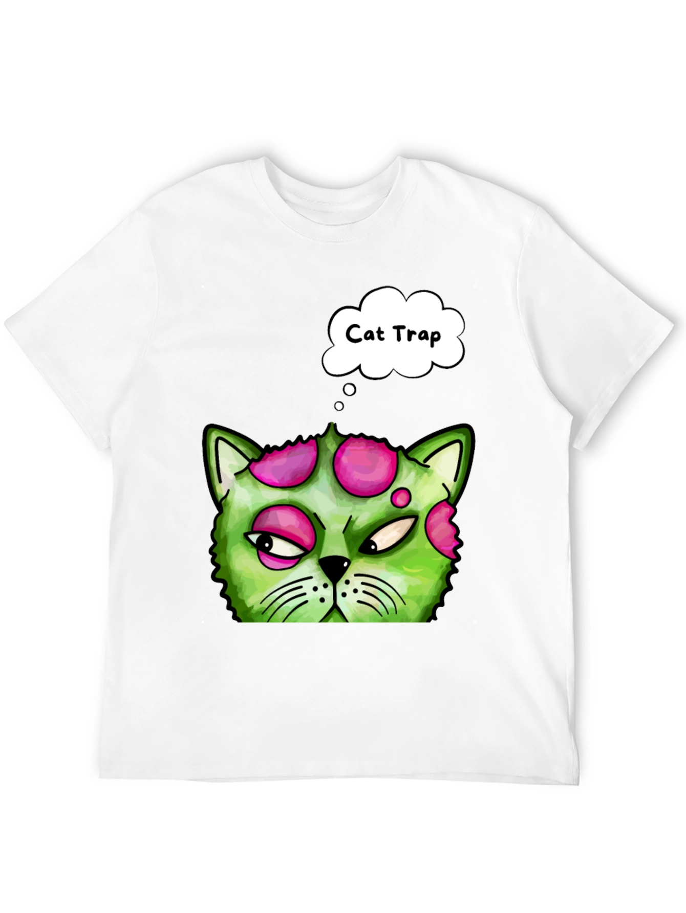 Black Cat Trap Funny Graphic Tee - Novelty T-Shirt view 12