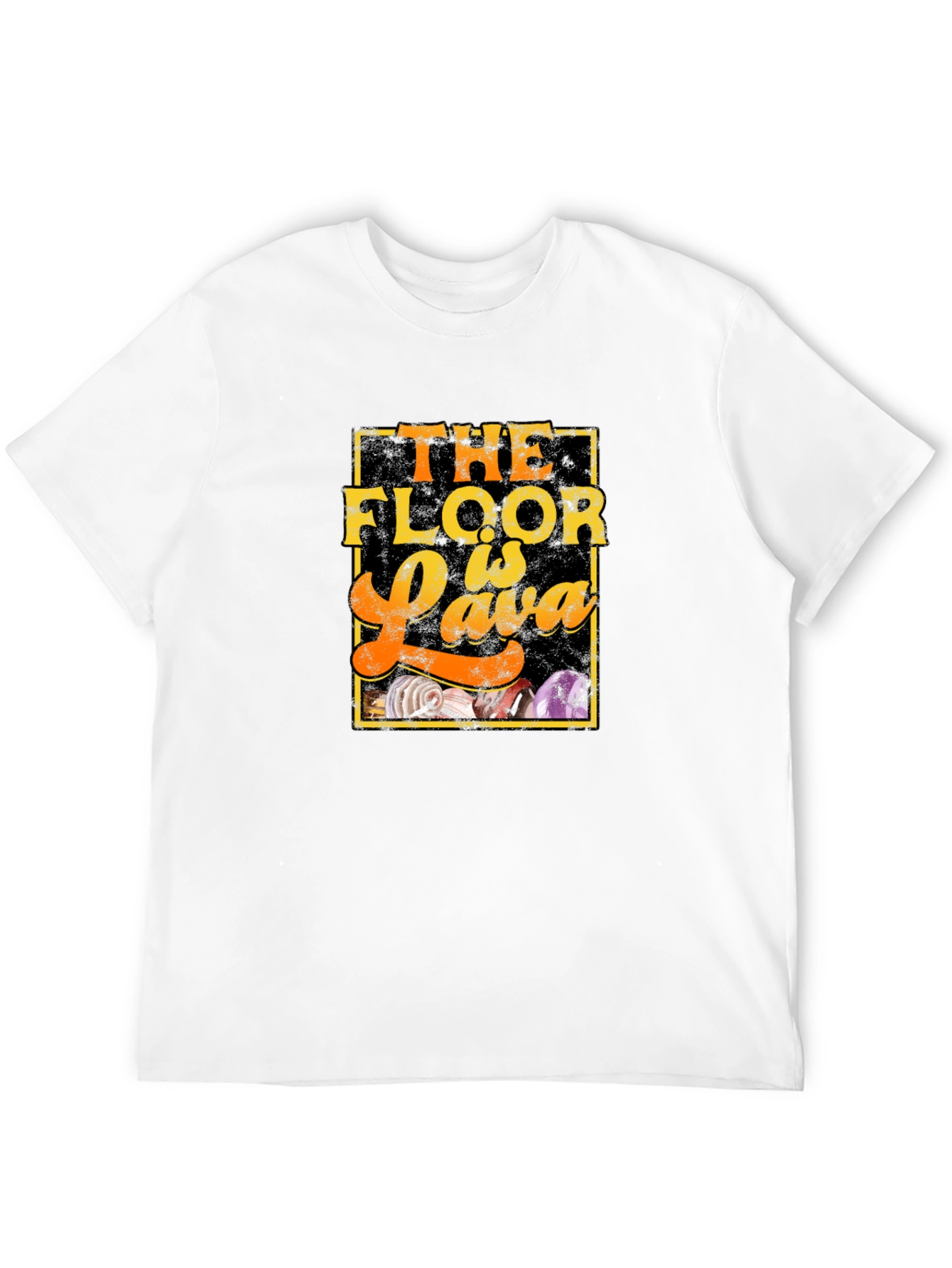 Black The Floor is Lava T-Shirt - Novelty Graphic Tee view 12