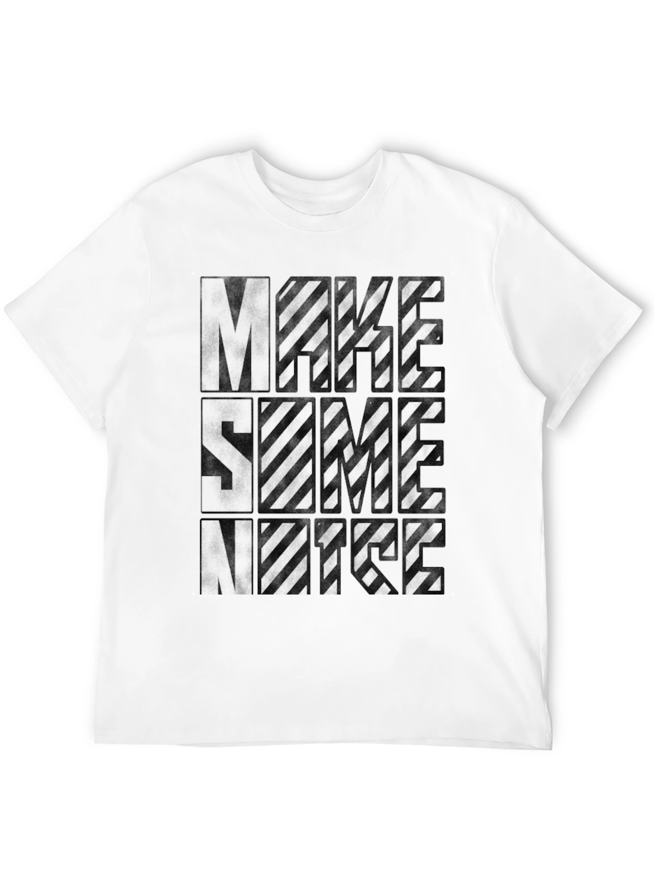 Black Make Some Noise Graphic Tee - Black Crew Neck view 12