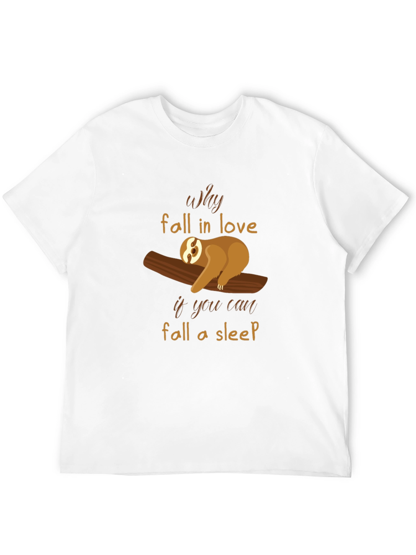 Black Why Fall in Love? Sloth Graphic Tee view 12