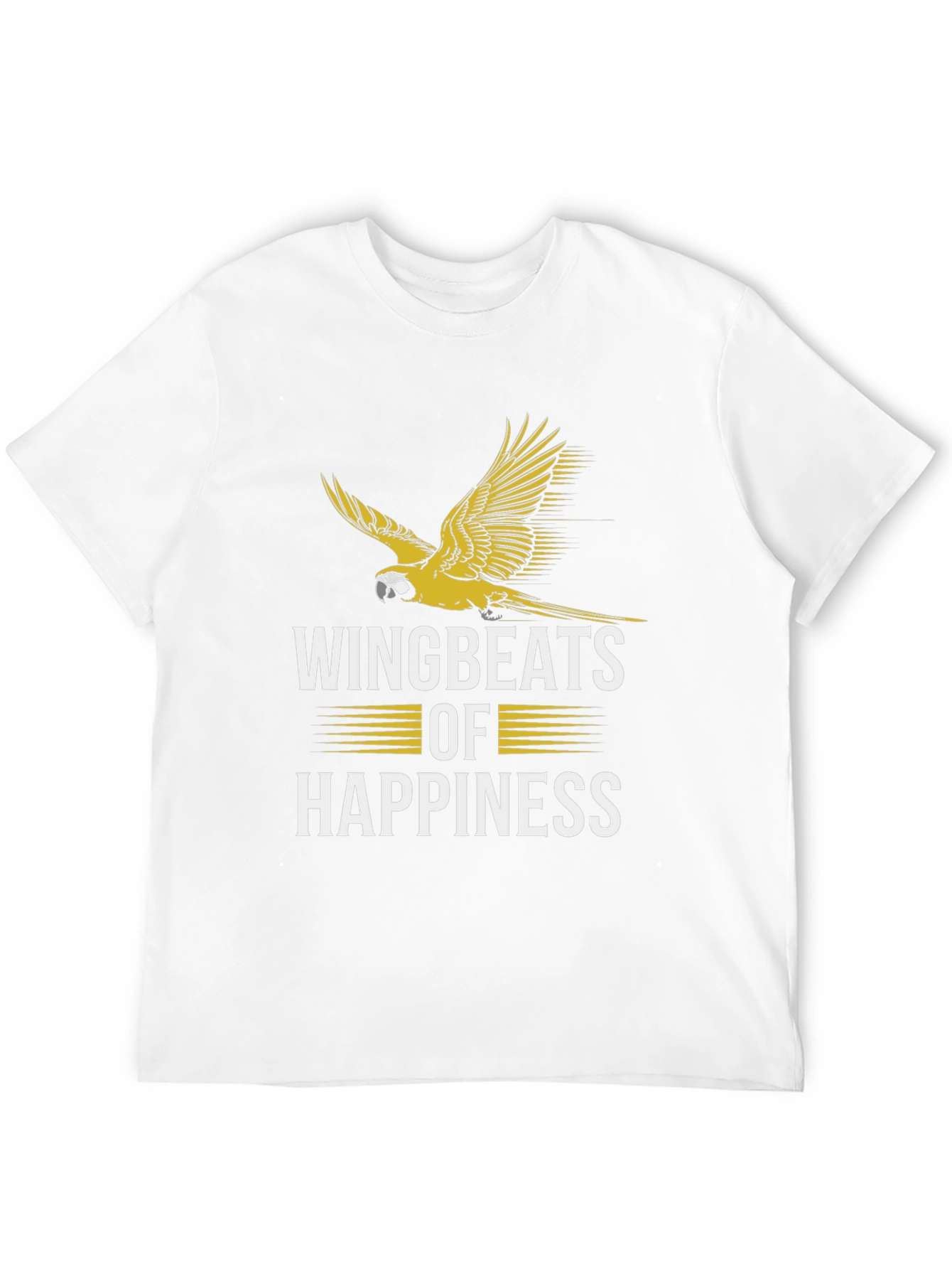 Black Wingbeats of Happiness Parrot Graphic Tee view 12