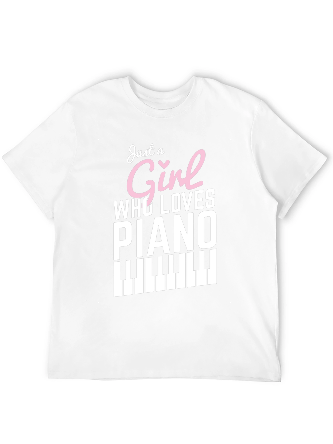 Black Just a Girl Who Loves Piano - Graphic Tee view 12