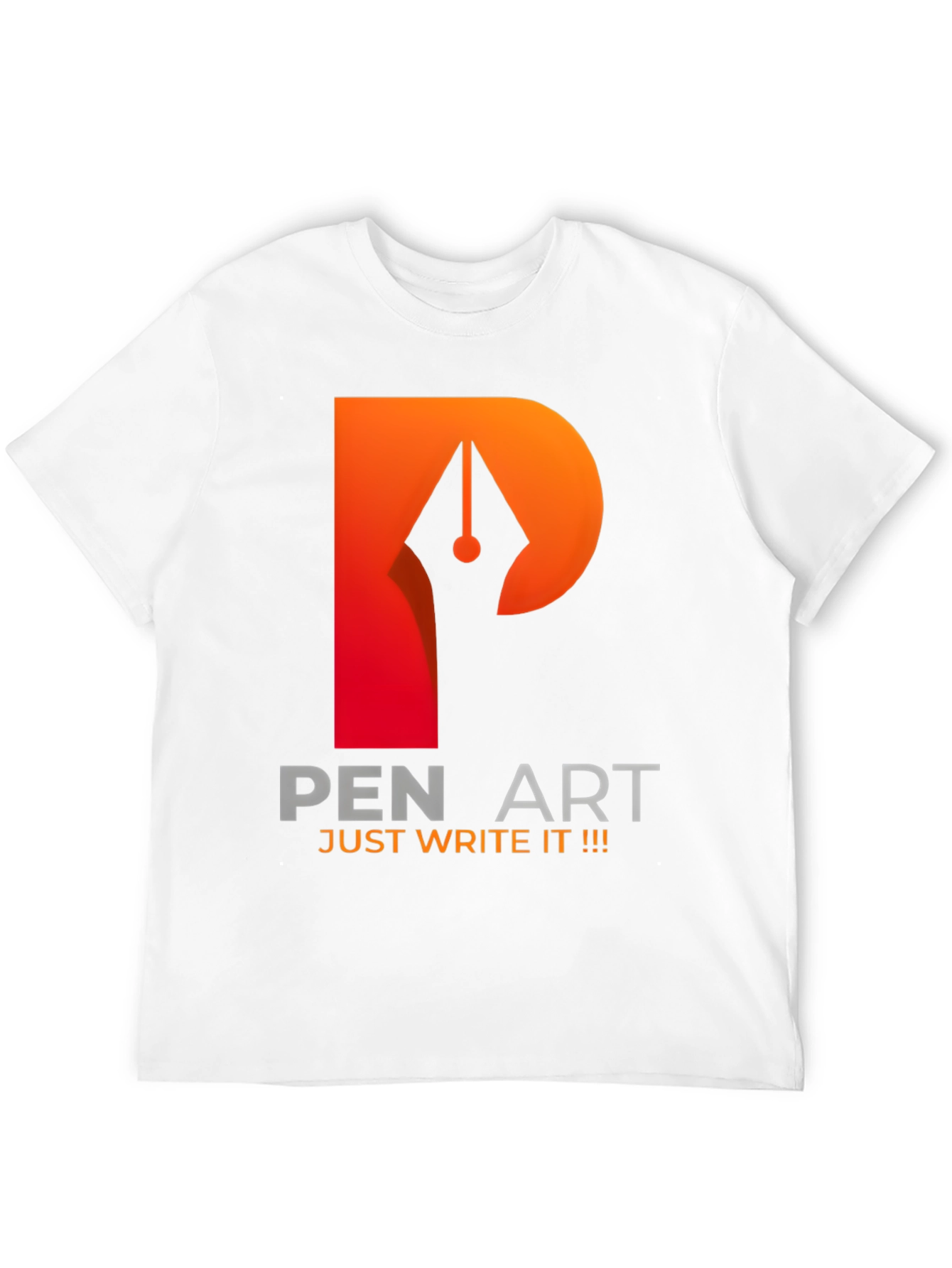 Black Pen Art Graphic T-Shirt - Just Write It! view 12