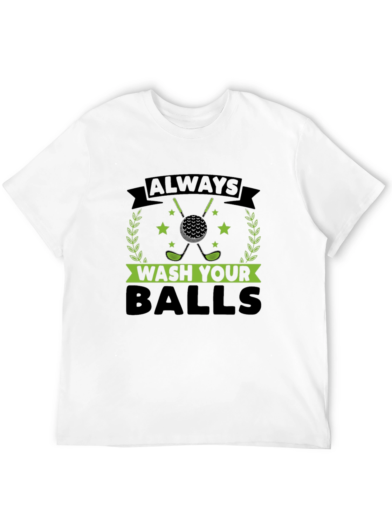 Black Funny Golf T-Shirt - Always Wash Your Balls view 12
