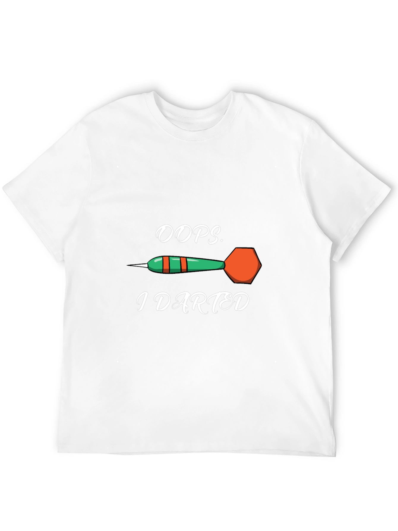 Black Oops I Darted T-Shirt - Novelty Dart Tee view 12