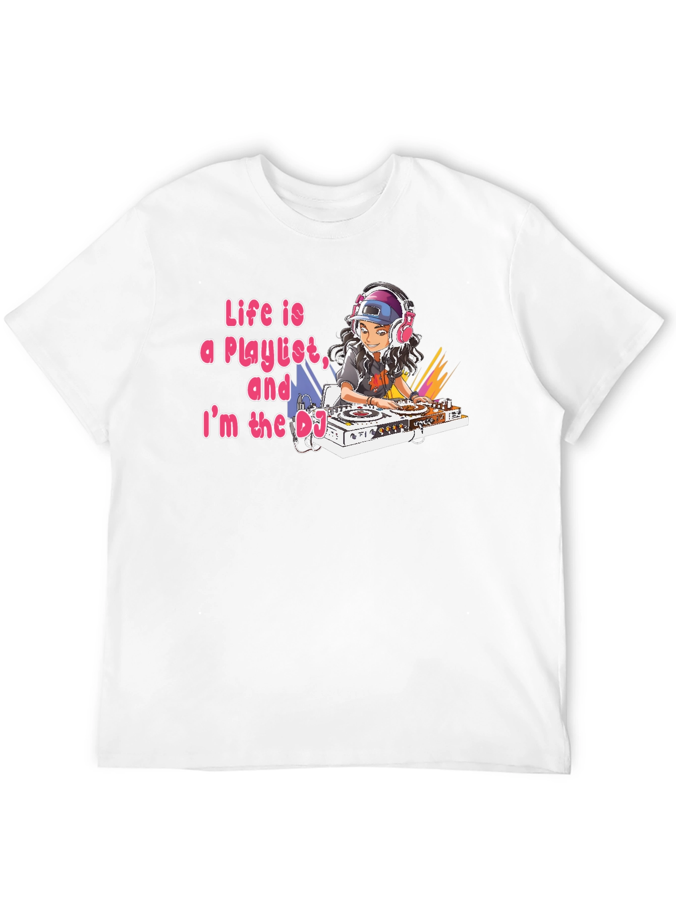 Black Life is a Playlist DJ Graphic Tee - Black view 12