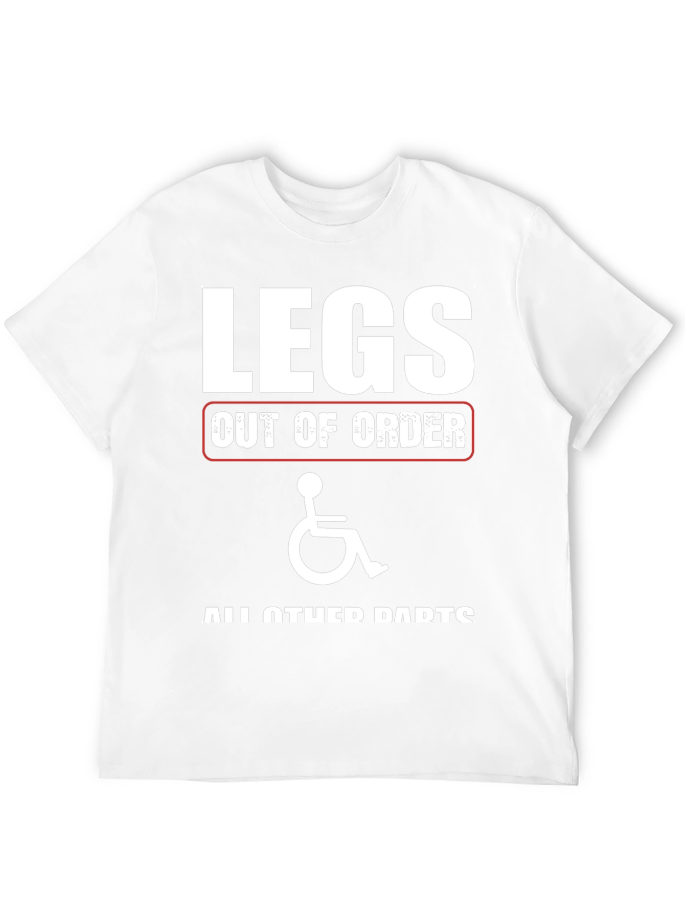 Black Funny Legs Out of Order T-Shirt view 12