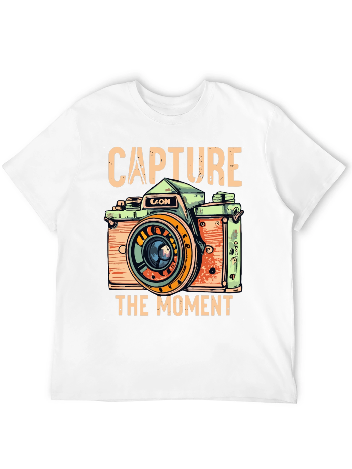 Black Capture the Moment Retro Camera Graphic T-Shirt view 12