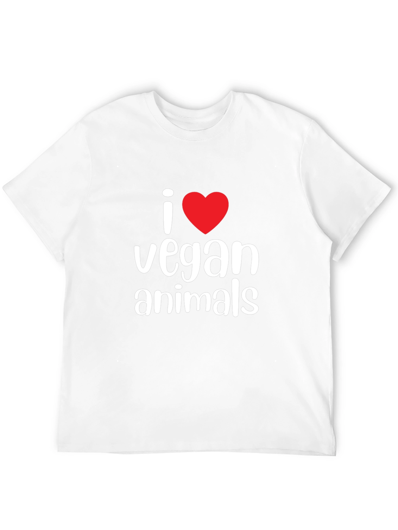 Black I Heart Vegan Animals Graphic Tee - Black Cotton view 12