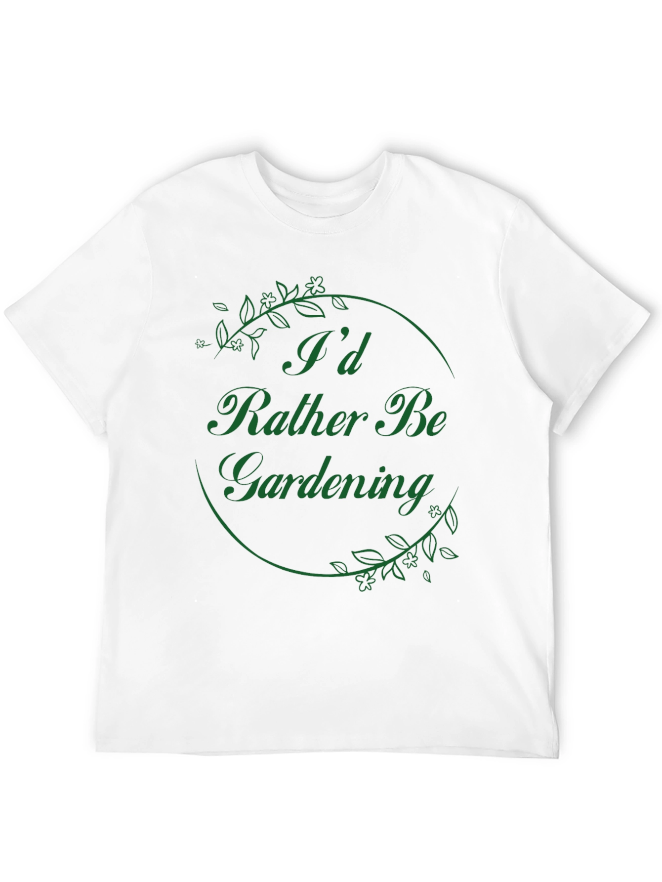 Black Gardening Lover's T-Shirt - I'd Rather Be Gardening view 12