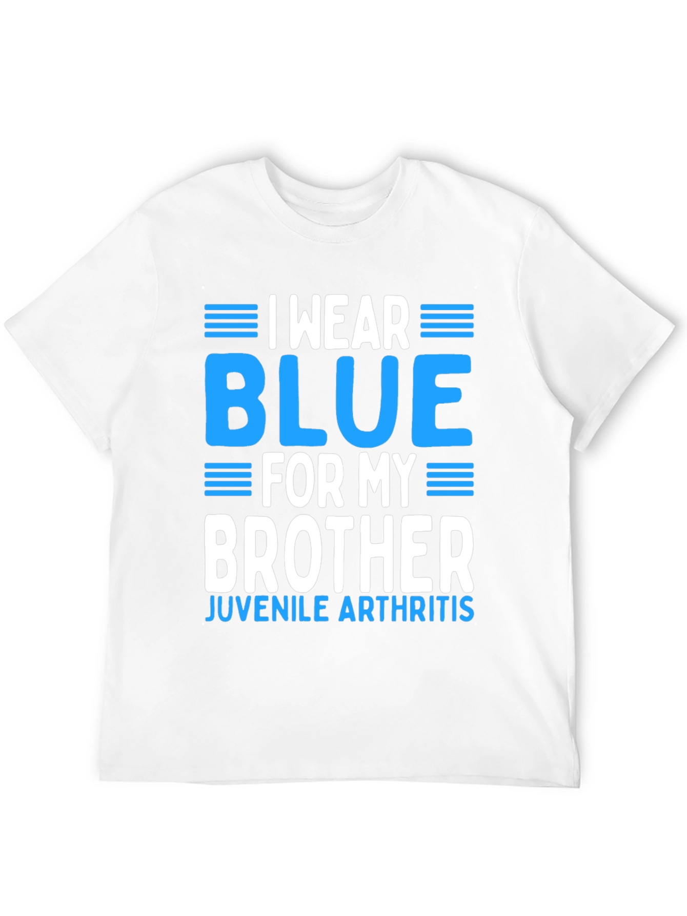 Black I Wear Blue for My Brother Juvenile Arthritis Awareness T-Shirt view 12
