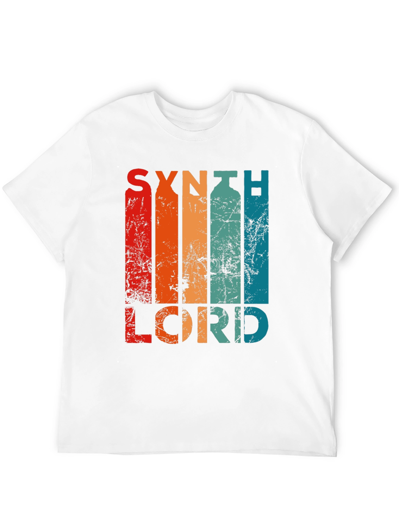 Black Synth Lord Retro T-Shirt, Vintage Style view 12