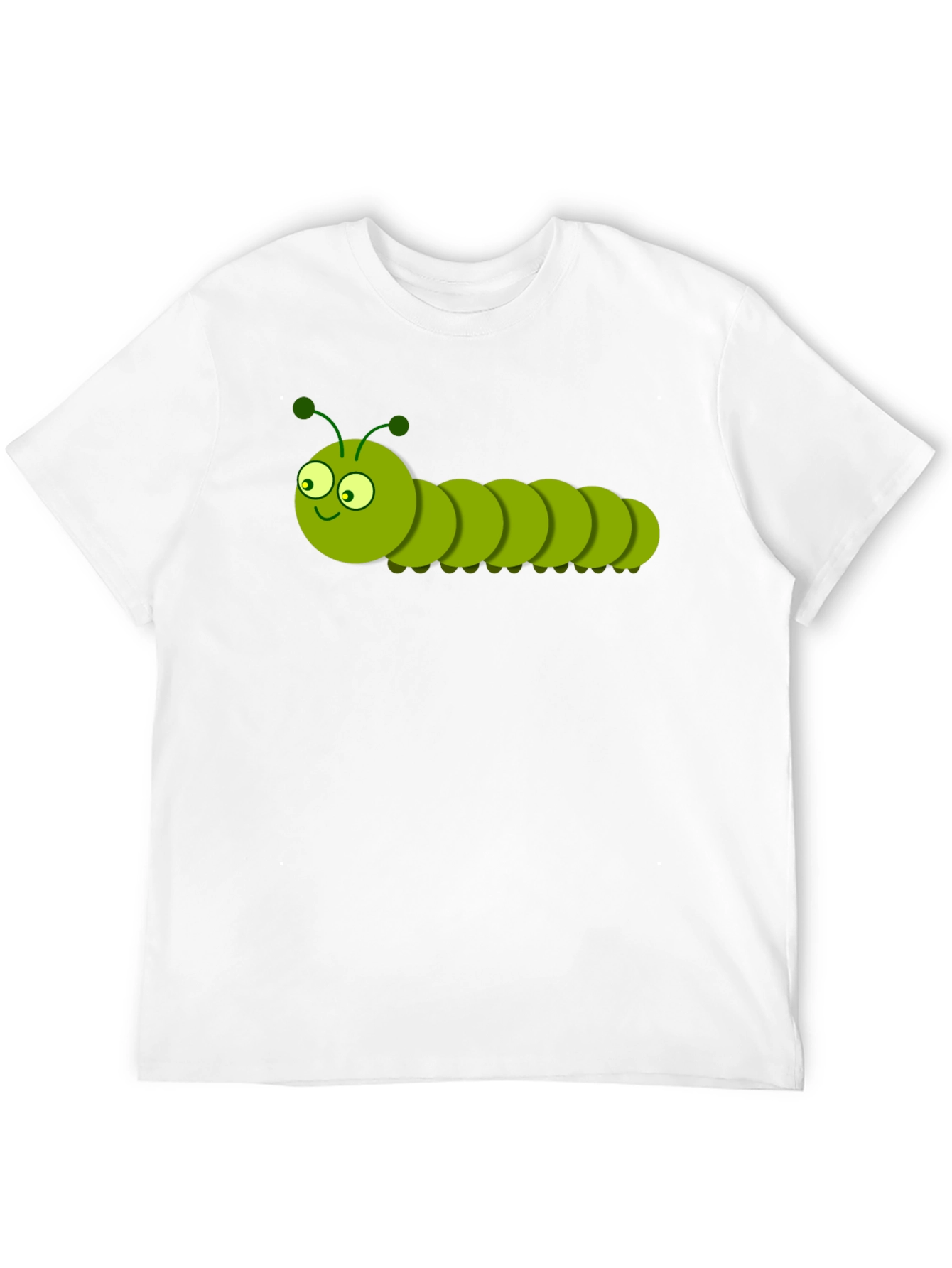 Black Cartoon Caterpillar Graphic T-Shirt - Black view 12
