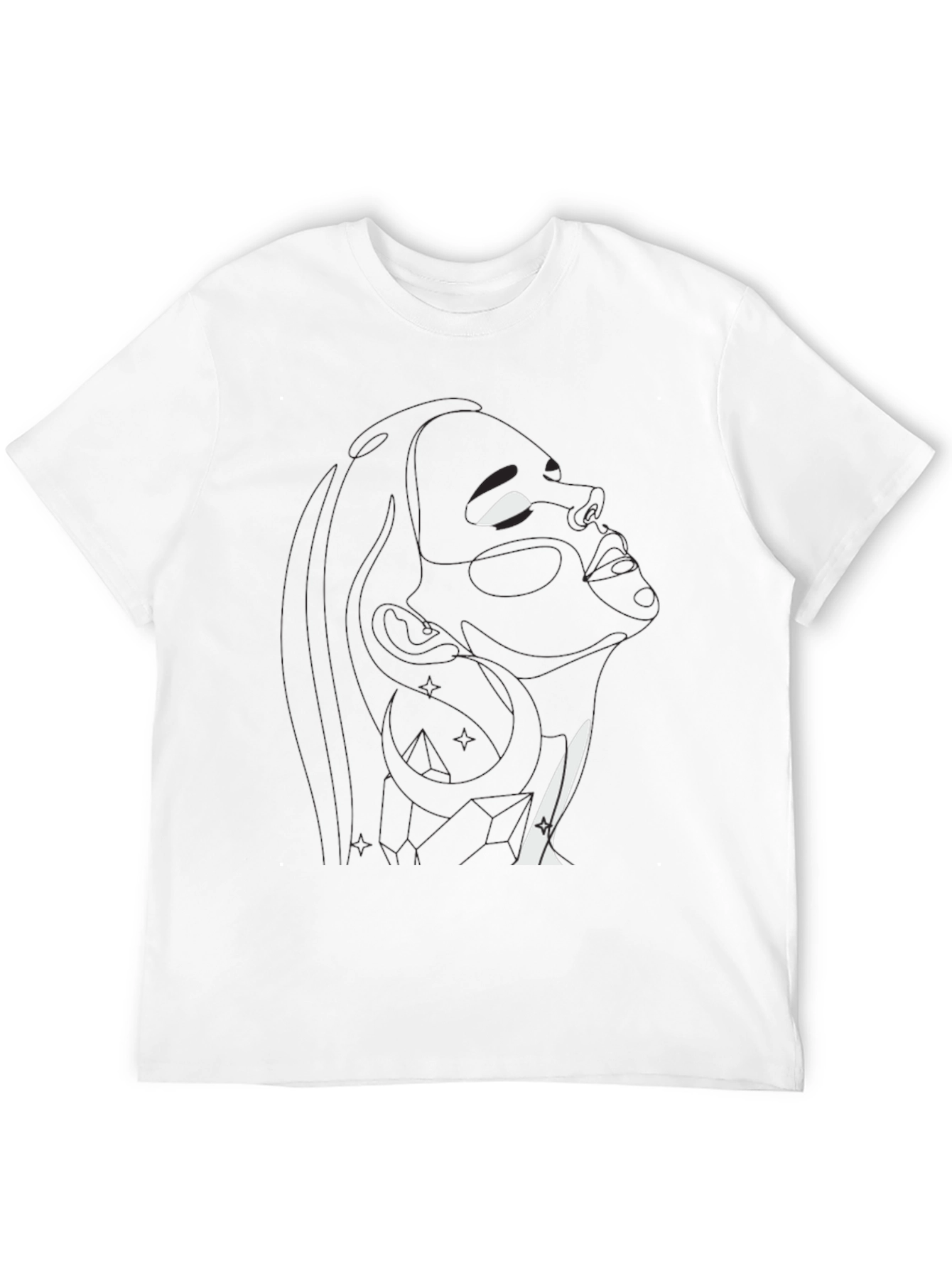 Black Abstract Silhouette Graphic Black T-Shirt view 12