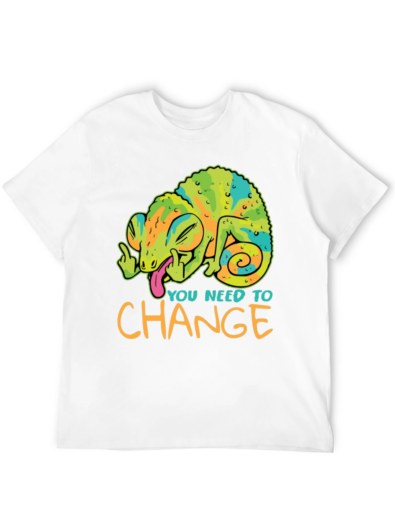 Black You Need To Change T-Shirt Chameleon Funny Offensive view 12