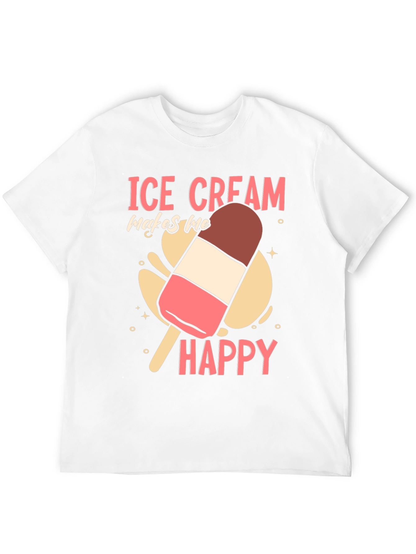 Black Ice Cream Makes Me Happy Graphic Tee view 12