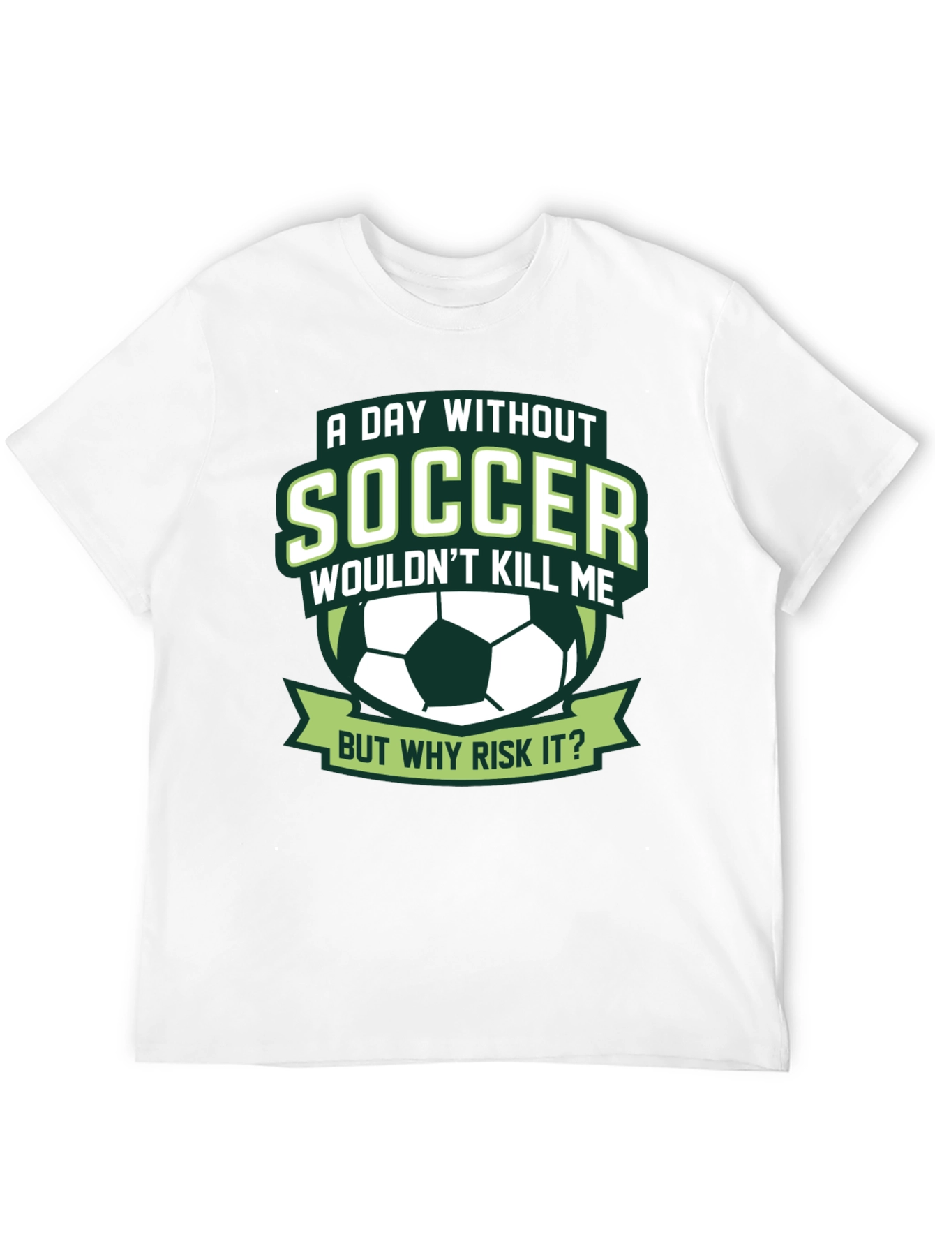 Black Soccer T-Shirt: A Day Without Soccer view 12