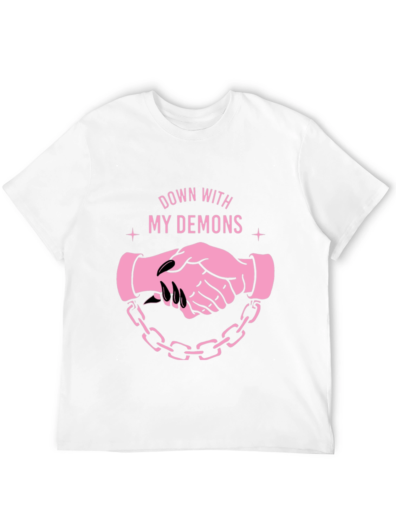 Black Down With My Demons Graphic Tee - Black view 12