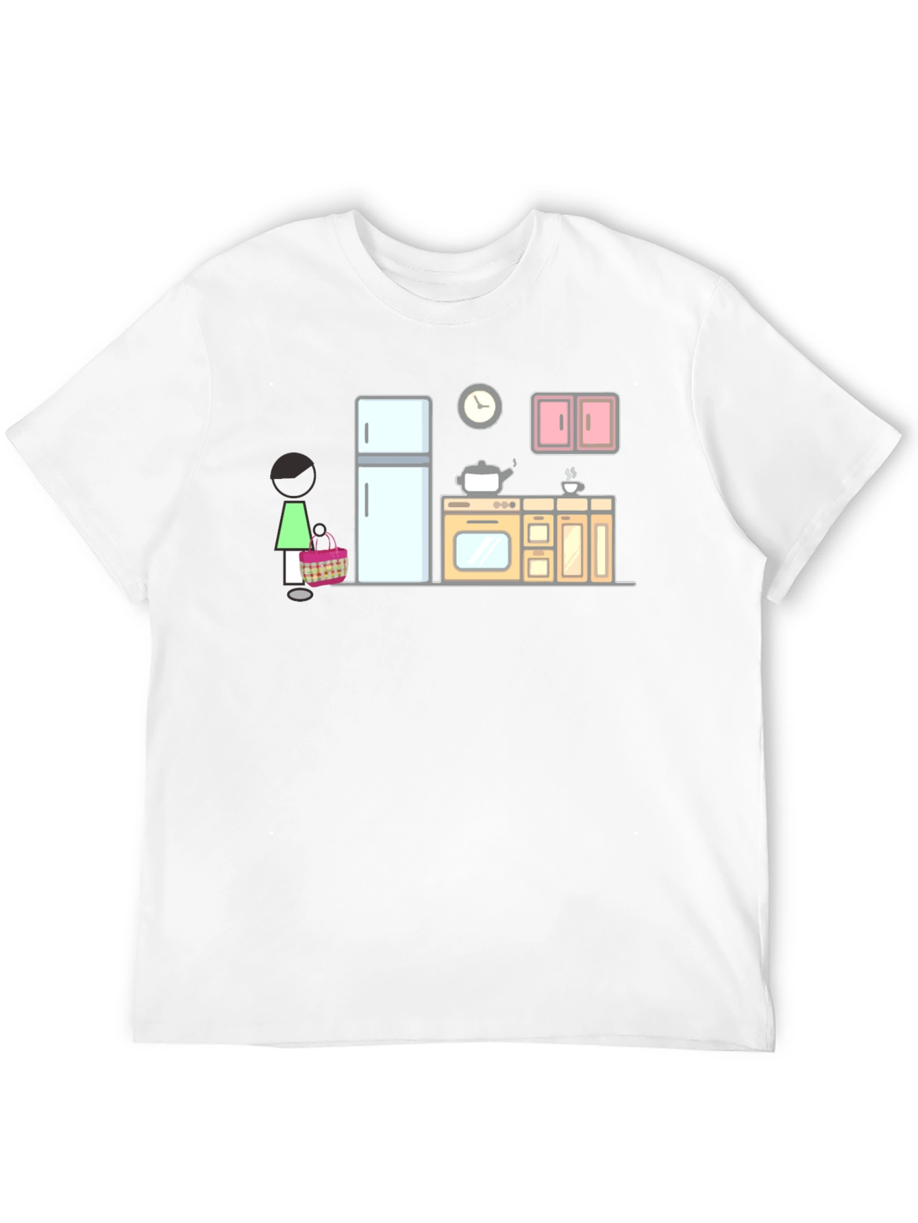 Black Cartoon Kitchen Graphic T-Shirt view 12