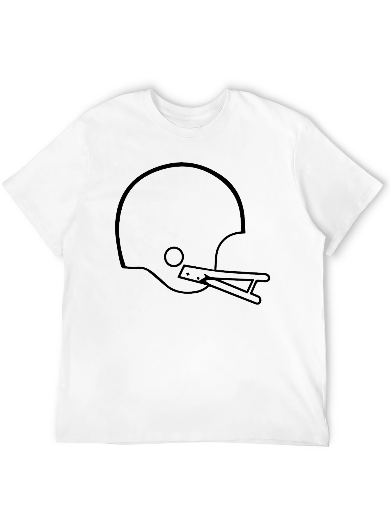 Black Football Helmet Graphic T-Shirt - Classic Style view 12