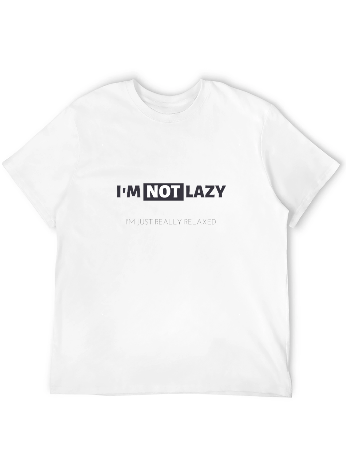 Black I'm Not Lazy Graphic T-Shirt - Black view 12