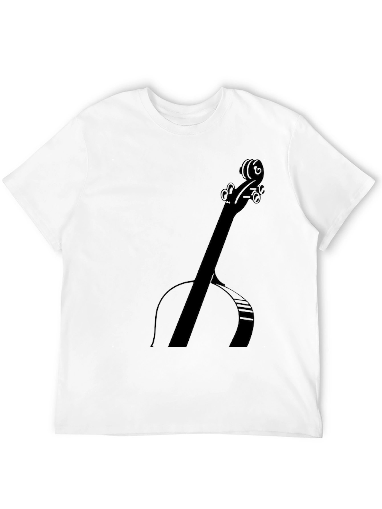 Black Cello Graphic Tee - Musician's Black T-Shirt view 12
