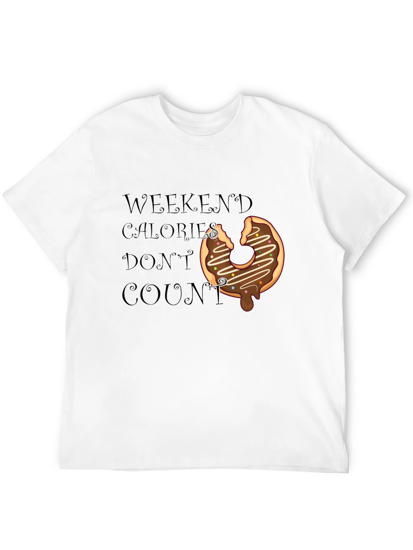 Black Weekend Calorie Donut Graphic Tee view 12