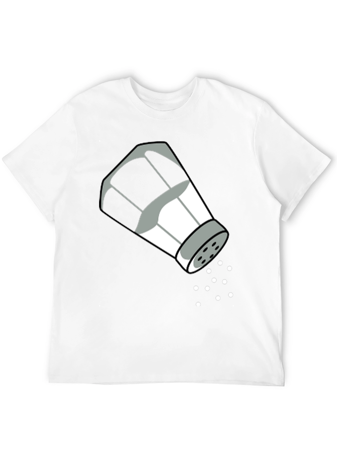 Black Salt Shaker Graphic Tee - Quirky T-Shirt Design view 12