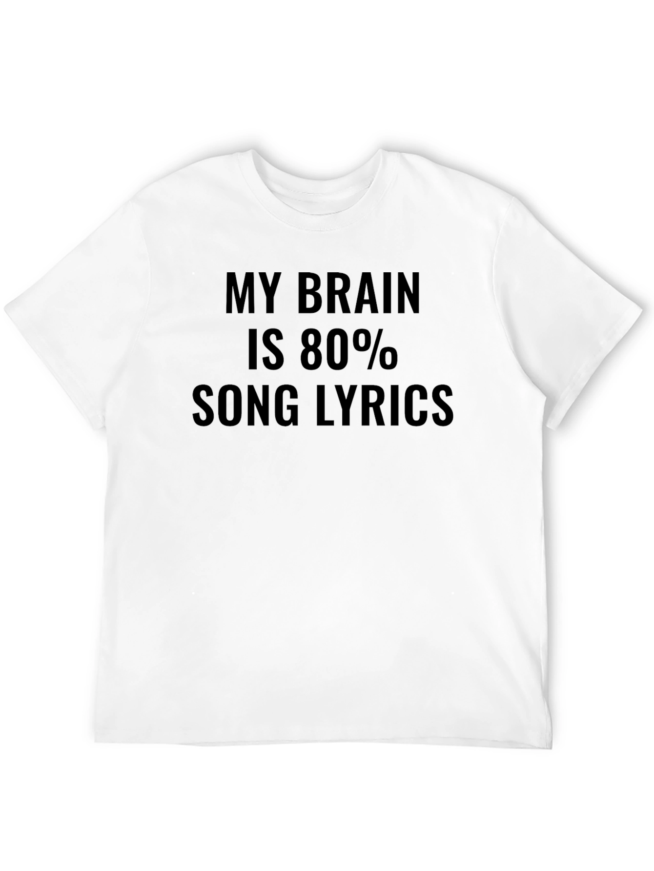 Black Song Lyric Brain T-Shirt - Funny Music Lover Tee view 12