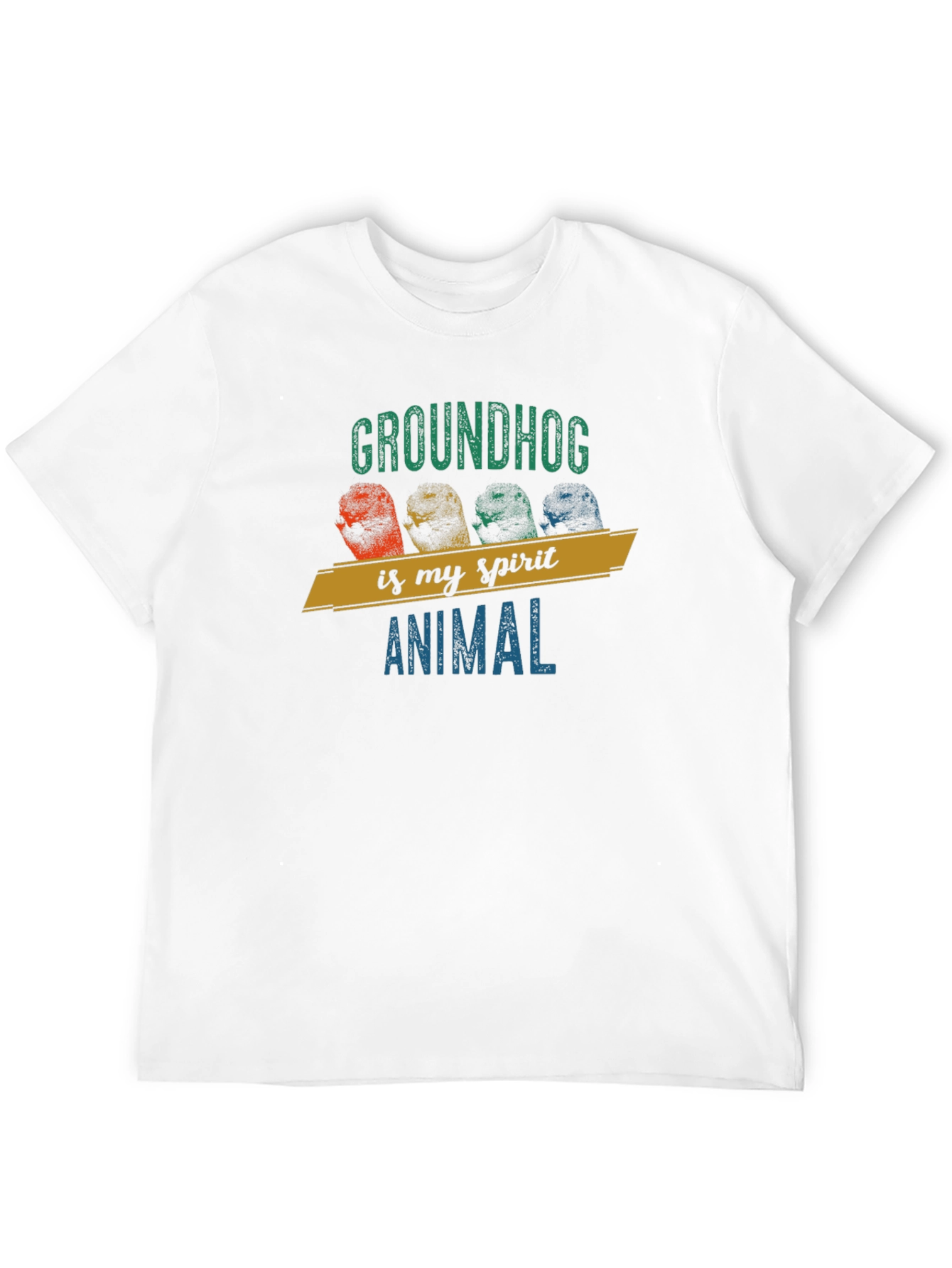 Black Groundhog Spirit Animal T-Shirt view 12